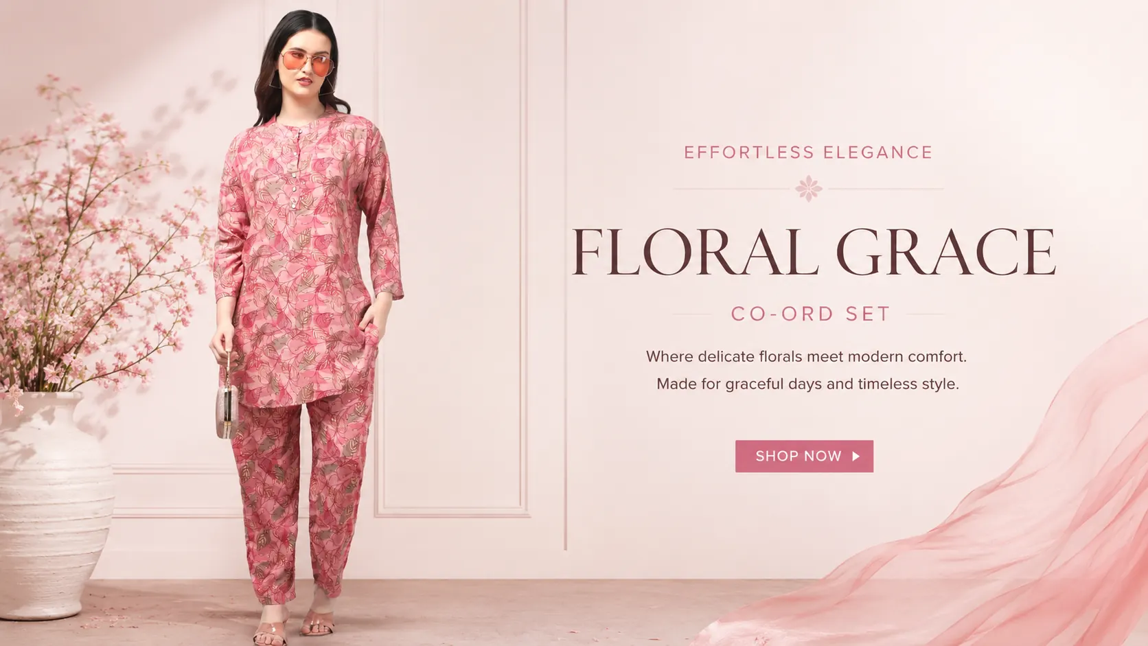 Floral Grace Co-ord Set — Sitare Wargi